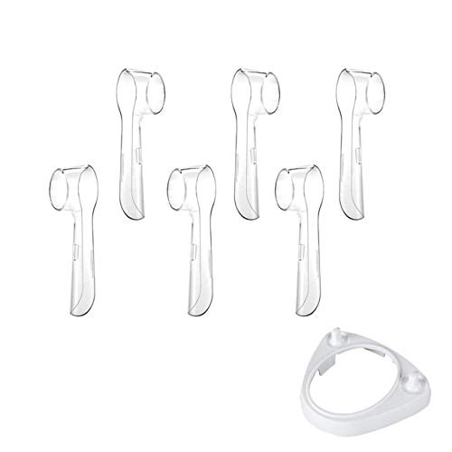 BSGB 6PCS Replacement Electric Toothbrush Heads Cover Protective Cap Case and Toothbrush Heads Holder Charger Holders for Oral-B Electric Toothbrush Series Round BSGB 6PCS Replacement Electric Toothbrush Heads Cover Protective Cap Case and Toothbrush Heads Holder Charger Holders for Oral-B Electric Toothbrush Series Round