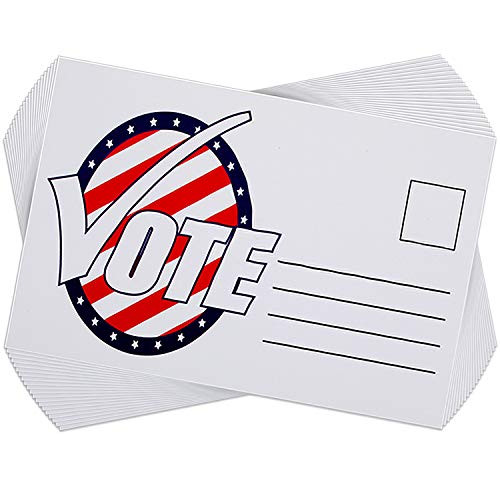 100 Pieces Vote Cards Postcards Patriotic Blank Postcards Voter Patriotic Blank Cards Election Campaign Postcards with Mailing Side for Voting Election Campaign