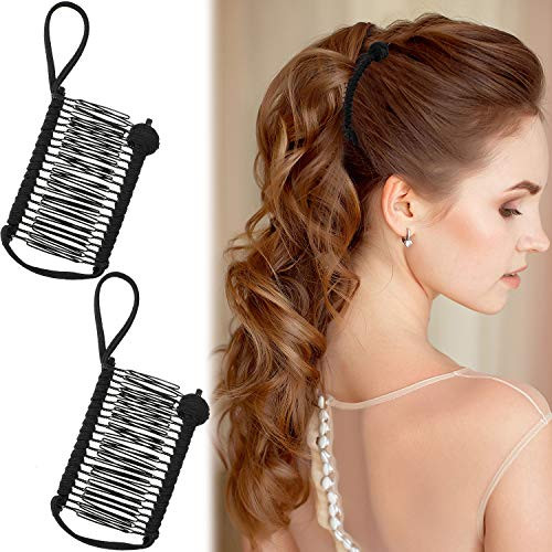 2 Pieces Banana Clip Comb Double Hair Clips Comb Practical Clincher Comb for Curly Hair 2 Pieces Banana Clip Comb Double Hair Clips Comb Practical Clincher Comb for Curly Hair