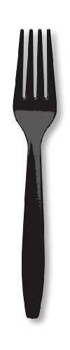 Black  Premium Plastic Forks  24 ct