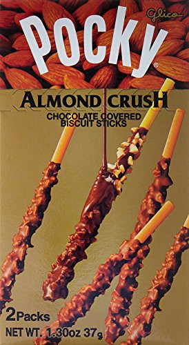 Glico Pocky Chocolate with Almond Crush Cream Covered Biscuit Sticks 1-37oz