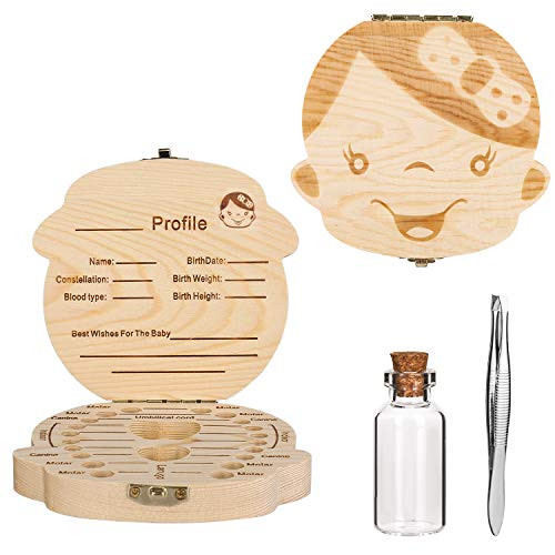 Baby Tooth Box and Tooth Holder Tooth Fairy Box Special for Kids Keepsake Teeth Storage- 