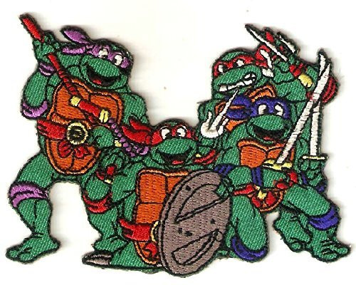 Main Street 24-7 Teenage Mutant Ninja Turtles Characters Pose 4  Wide Embroidered Patch