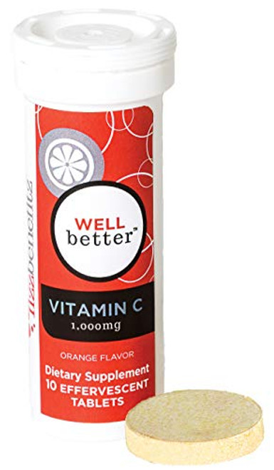 FizzBenefitz Vitamin C  Zinc Dissolvable Supplement with Orange Flavor - 1000mg Tablets Release as Powder in Liquid - Perfect for Kids and Adults That Struggle with Pill Swallowing