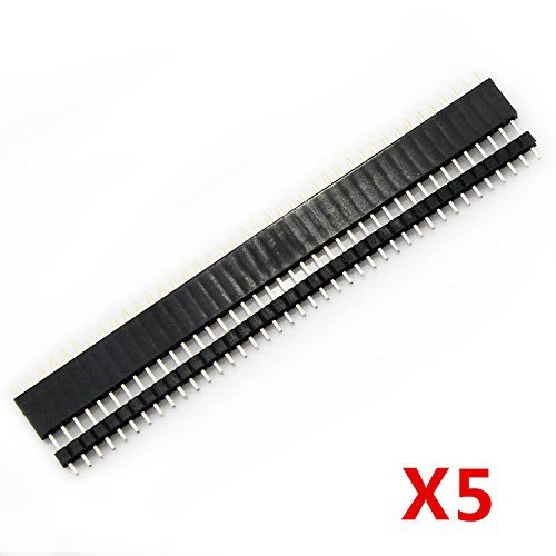 10PCS 40 Pin 2-54mm Pitch Breakway Male   Female Pin Header Kit Straight Single Row PCB Board Connector for Arduino Prototype Shield