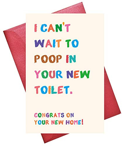 Funny New House Card  Housewarming Gift  House warming Party Gift  Congratulations Card for Housewarming