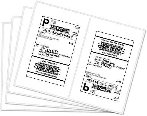 Half Sheet Laser   Inkjet - Rounded Corner Shipping Address Labels - 5-1-2  X 8-1-2  - 50 Labels
