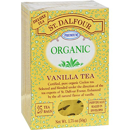 St Dalfour Organic Tea Vanilla - 25 Tea Bags - 100% organic Green Tea - Pure Organic Ceylon Tea St Dalfour Organic Tea Vanilla - 25 Tea Bags - 100% organic Green Tea - Pure Organic Ceylon Tea