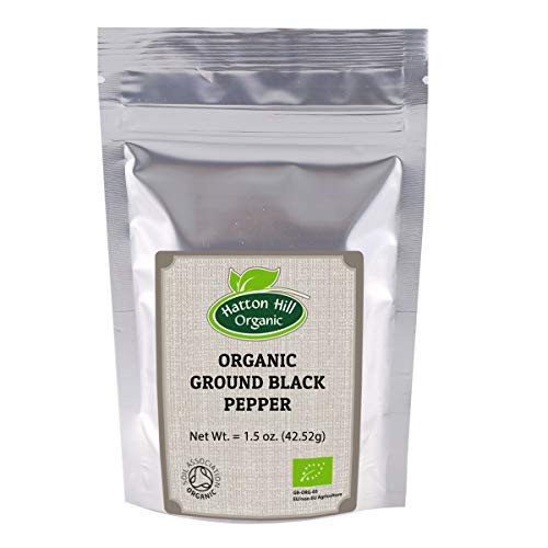 Organic Ground Black Pepper 1-5oz- by Hatton Hill Organic