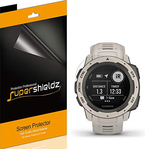 6 Pack Supershieldz for Garmin Instinct and Instinct Solar Screen Protector  0-23mm  High Definition Clear Shield PET