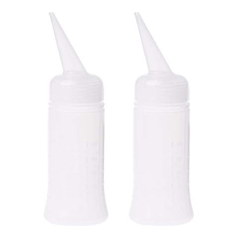 120ml Plastic Applicator Bottle Salon Coloring Dyeing Hair Styling Hairdressing Empty Bottle with Slant Tip