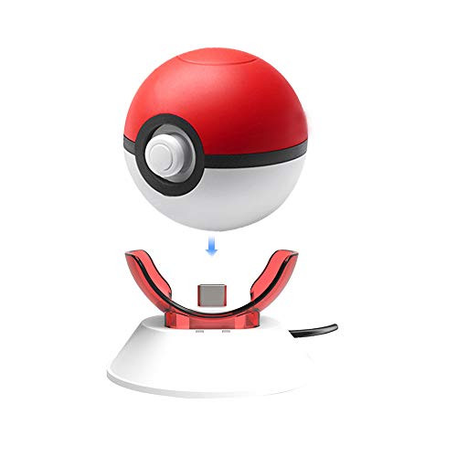Charging Stand for Nintendo Switch Poke Ball Plus Controller Charger Station Holder Charging Dock for Nintendo Switch Pokeball Plus Controller-Rose Red