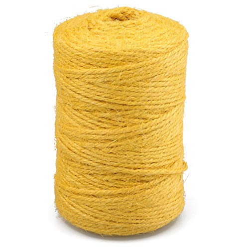 Yellow Twine 328 Feet Jute Twine String 2mm Coloured Packing String Gift Twine for DIY Craft Wrapping Gardening Applications Yellow Twine 328 Feet Jute Twine String 2mm Coloured Packing String Gift Twine for DIY Craft Wrapping Gardening Applications