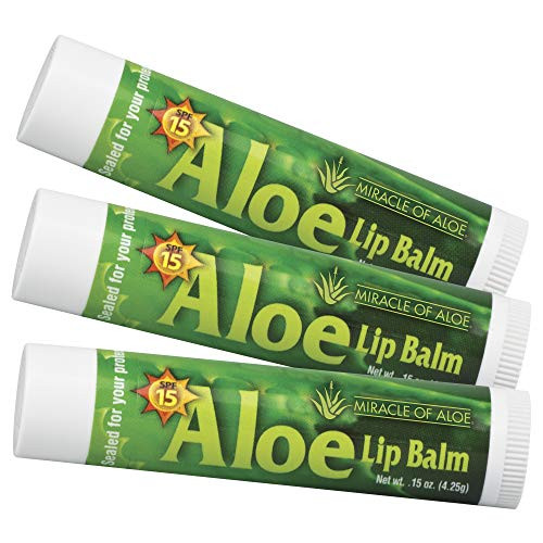 3-Pack SPF-15 Sunscreen Aloe Lip Balm   With Pure UltraAloe Aloe Vera Gel   Each Stick weighs 0-15 ounce