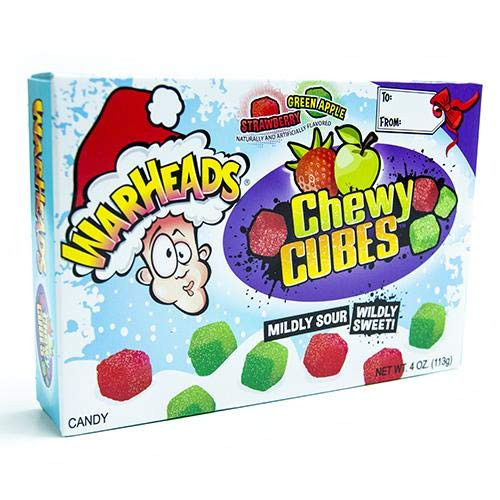 WarHeads Chewy Cubes Candy - 4 Ounce Holiday Theater Box