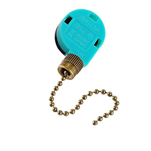 Ceiling Fan Switch  Zing Ear Pull Chain Switch  ZE-268S6 3 Speed 4 Wire Switch  Control Replacement Switch Ceiling Fans  Wall Lamps  Cabinet Light- Bronze