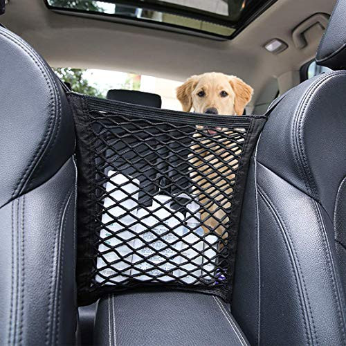 SFASTER Car Dog Barrier Auto Seat Net Organizer Mesh Universal Stretchable Seat Pet Barrier Net Organizer Backseat Storage Prevent Disturbing Stopper from Children and Dogs Net Bag Barrier Net SFASTER Car Dog Barrier Auto Seat Net Organizer Mesh Universal Stretchable Seat Pet Barrier Net Organizer Backseat Storage Prevent Disturbing Stopper from Children and Dogs Net Bag Barrier Net