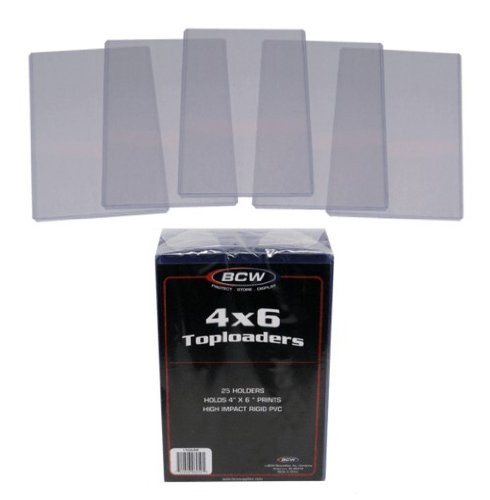 5 4x6 Post Card   Photo Topload Holders - Rigid Plastic Sleeves - BCW Brand