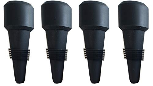 Vino Stopper  4 Pack Black  Cork Re-Sealer  Wine Beverage Stopper