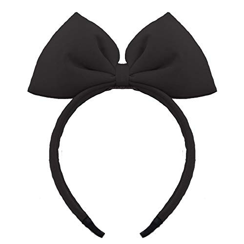 Christmas Bow Headband Bowknot Hair Bands Big Bow Halloween Hair Hoop Women Bow Hairband Party Decoration Headdress Cosplay Costume Handmade Headpiece Makeup Elastic Hair Accessories Black 1 Pack