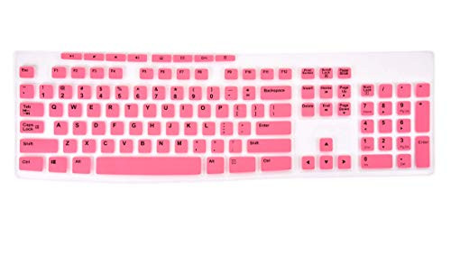 KeyCover - Ultra Thin Silicone Keyboard Cover Compatible with Logitech MK270 Wireless Keyboard   Logitech K200 K260 K270 MK200 MK260 Keyboard - Pink