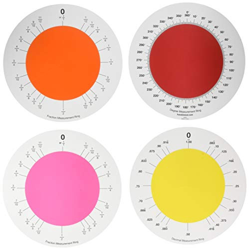 ETA hand2mind Magnetic Rainbow Fraction Circles for Teacher Demonstration with Measurement Rings and Activity Guide