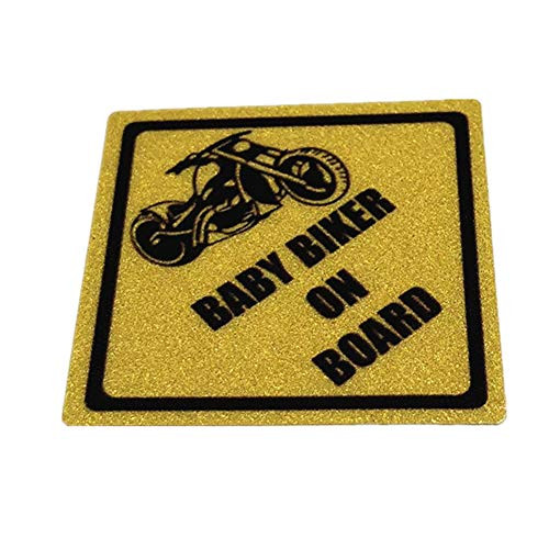 1PCS Car Styling Decals Vinyl Bumper Baby Biker ON Board Motorcycle Guitar Laptop DIY Decorate Sticker 11x11cm