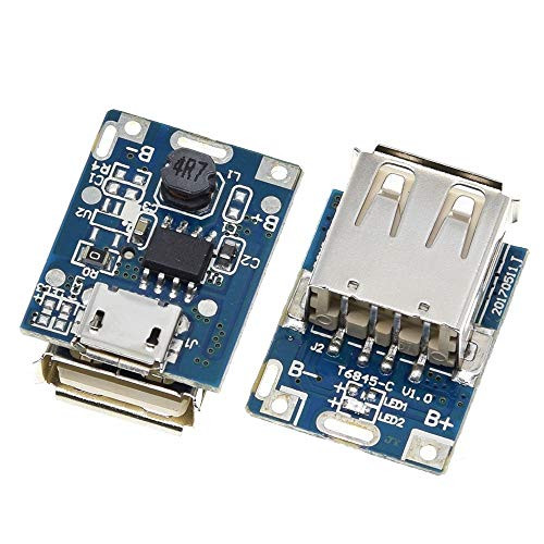 5pcs 5V Boost Converter Step-Up Power Module Lithium Battery Charging Protection Board LED Display USB for DIY Charger 134N3P Oc178