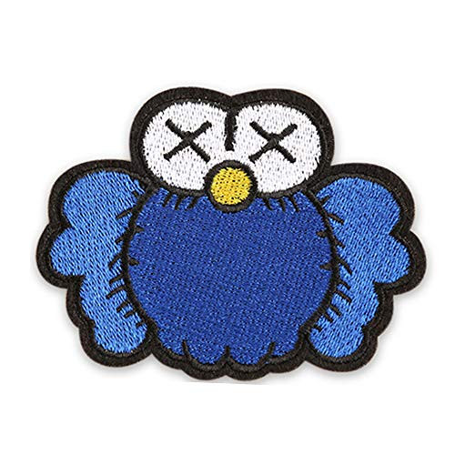 Sesame Street Patch 1 Piece Cookie Monster Sew On-Iron On Patches for Jackets Backpacks Clothes Jeans Denim Hat Exquisite Embroidered Cartoon Applique DIY DecorationsKAWS