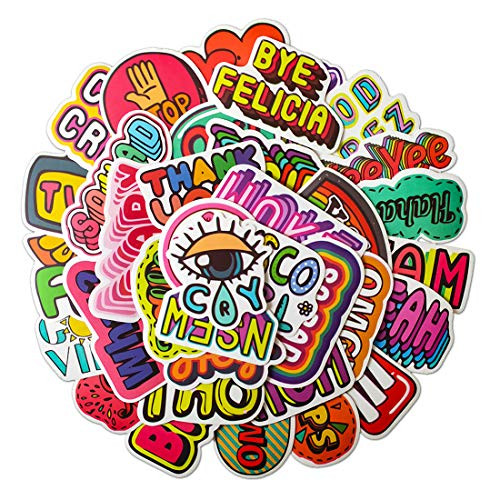 Vsco Style Phrase Stickers  Laptop and Water Bottle Decal Sticker Pack for Teens Girls Kids Vinyl Stickers Waterproof Skateboard Guitar Travel Case Door Luggage Car Bike Bicycle Stickers