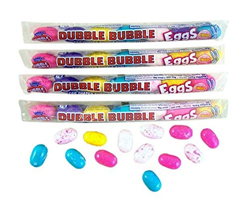 Dubble Bubble Easter Egg Gum Candy for Basket Stuffers and Egg Hunts  2-1 Ounce  Pack of 4