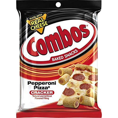 COMBOS Pepperoni Pizza Cracker Baked Snacks 6-3-Ounce Bag 1 pack