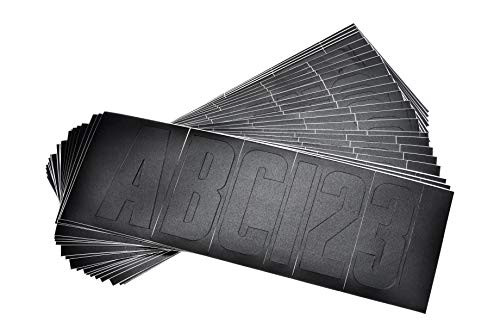 attwood 14142-7 Waterproof 148-Piece Vinyl Boating Letter and Number Kit  Black Finish  One Size