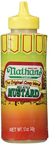 Nathan Coney Island Mustard  Squeeze Bottle  12 oz