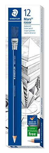 Staedtler Mars Rasor 526 61 Eraser Pencil with Brush (Pack of 12)