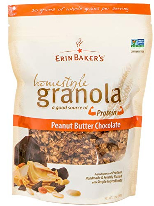 Erin Baker s Homestyle Granola  Peanut Butter Chocolate  Gluten-Free  Ancient Grains  Vegan  Non-GMO  Cereal  12-ounce bag