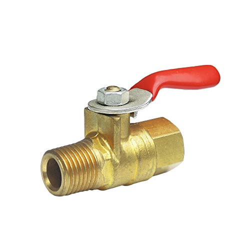 Nigo Industrial Co- Forged Brass Mini Ball Valve  1-4  NPT Male x 1-4  NPT Female  Rated to 600WOG 1-4  NPT Male x 1-4  NPT Female  Forged Brass  1