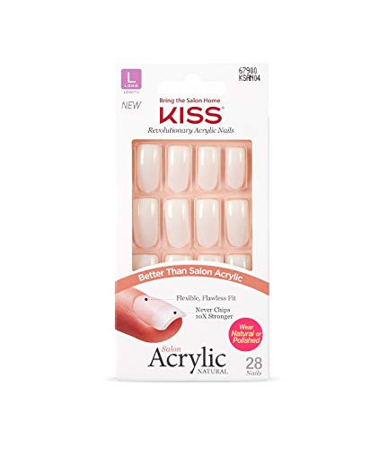 KISS Salon Acrylic Natural  Long Length 28 ea