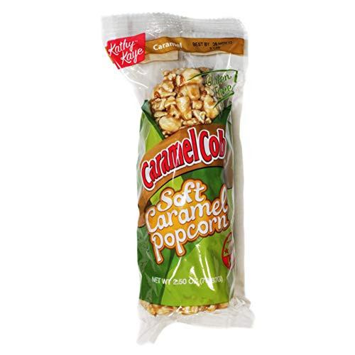 Kathy Kaye 1 Caramel Cob - Soft Caramel Popcorn - Fall-Halloween Candy - Try It Warm! - 5-5  Long Net Wt- 2-50 oz