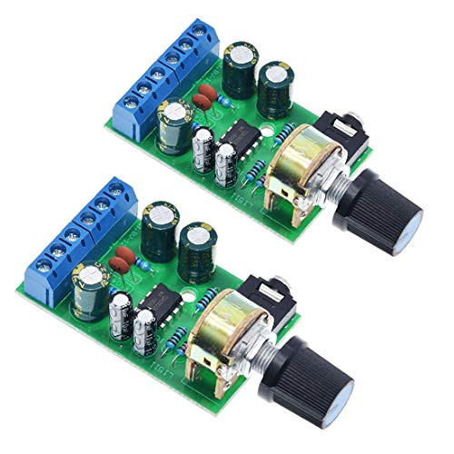 HiLetgo 2pcs TDA2822M DC 1-8-12V 2-0 Channel Stereo Amplifier Mini AUX Audio Amplifier Board Module AMP for Arduino