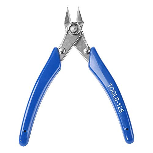 Akozon Electronic Diagonal Pliers  Mini Electronic Pliers High Carbon Steel Diagonal Cutting Nippers Wire Cable Cutters Repair Tools Pry Open Tools