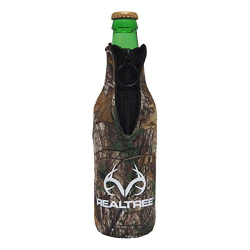 Realtree Camo Graphics RBC5000 White Realtree Logo - Xtra Camo Bottle Cooler  1 Pack