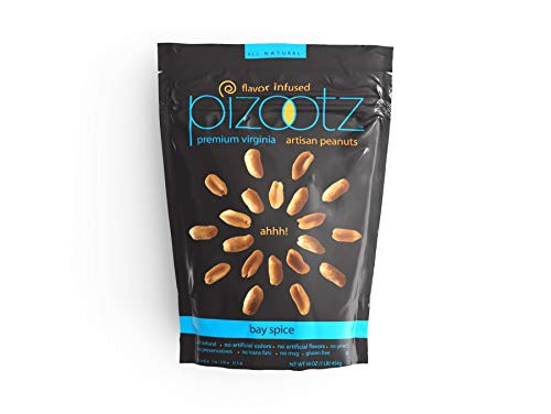 Pizootz Bay Spice Flavor Infused Premium Virginia Gourmet Artisan Peanuts - 5-75 oz per bag Bay Spice Pizootz Bay Spice Flavor Infused Premium Virginia Gourmet Artisan Peanuts - 5-75 oz per bag Bay Spice