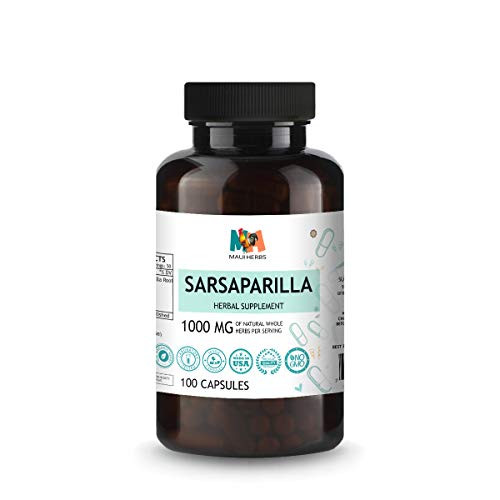 Sarsaparilla 100 Vegan Capsules  1000MG  Organic Sarsaparilla Root Smilax Medica