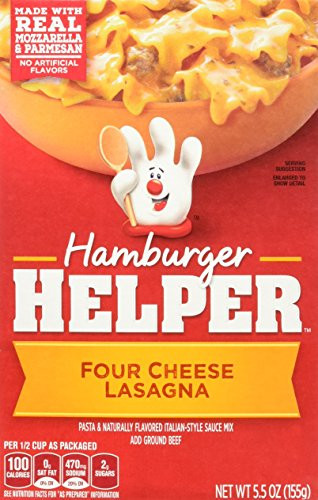 Betty Crocker FOUR CHEESE LASAGNA Hamburger Helper 5-5oz 2 Pack