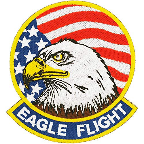 United States Air Force USAF Eagle Flight Embroidered Patch  with Iron-On Adhesive