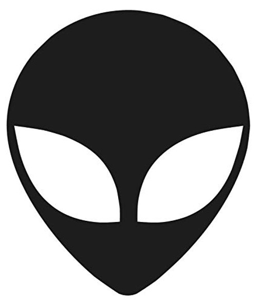 SixtyTwo24 Alien face Sticker - 5  Decal  Black - Roswell Alien  Area 51  Space Ship  Abducted  Flying Saucer  Planet  Roswell NM  UFO  Tablet car  Computer  Sticker Decal