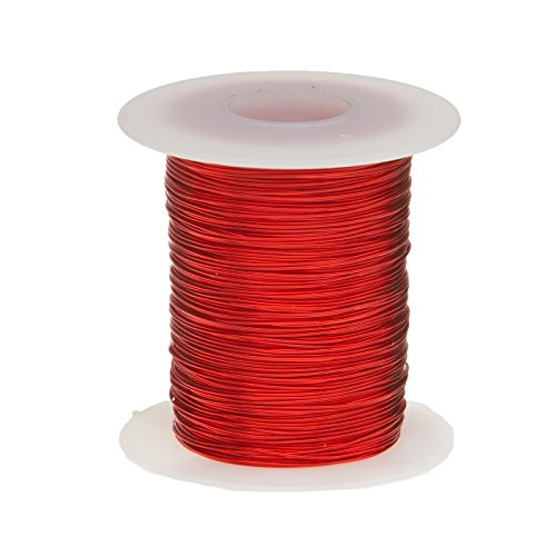 Remington Industries 24SNSP-25 24 AWG Magnet Wire  Enameled Copper Wire  4 oz  0-0221  Diameter  200  Length  Red