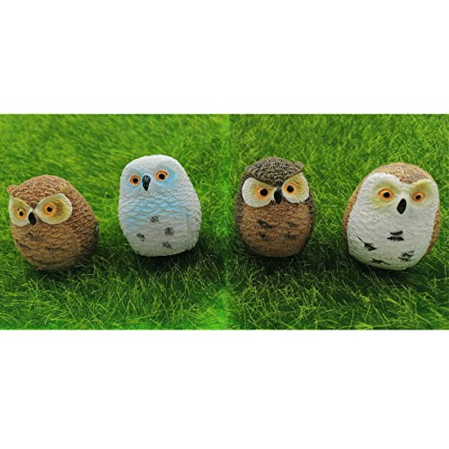 EMiEN 4pcs Owl Fairy Garden Miniature Ornaments Miniature Figurines Fairy Garden Accessories Fairy Garden Supplies Micro Landscape Plant Pots Bonsai Craft Decor EMiEN 4pcs Owl Fairy Garden Miniature Ornaments Miniature Figurines Fairy Garden Accessories Fairy Garden Supplies Micro Landscape Plant Pots Bonsai Craft Decor