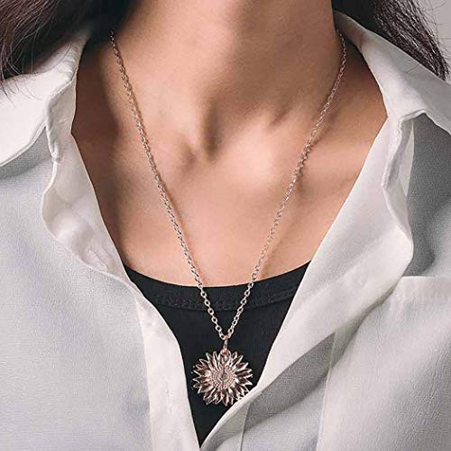 Awanka Boho Flower Pendant Necklace 